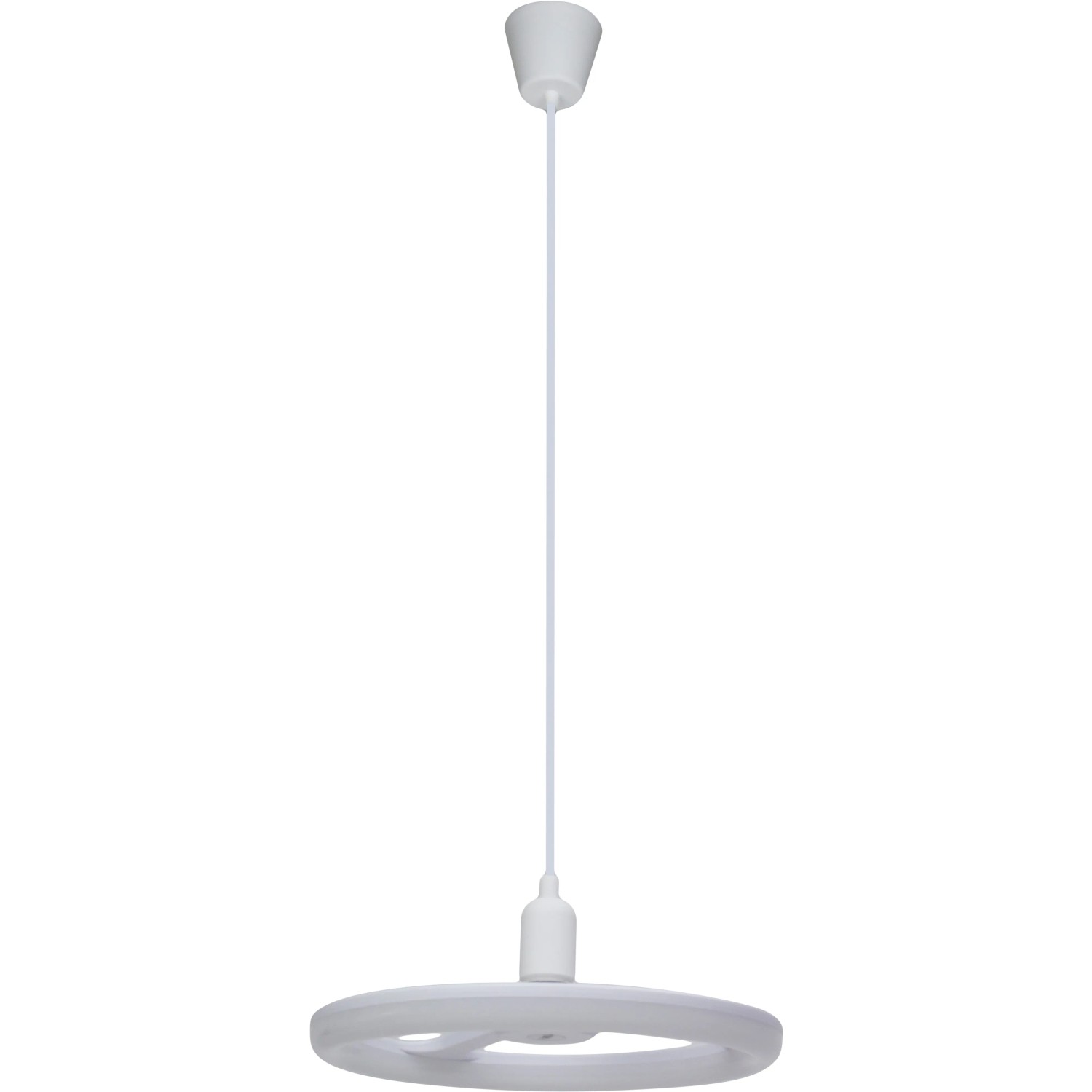 Weiße LED-Deckenleuchte Rondine von REV Ritter, 36 cm Durchmesser, neutralweißes Licht.