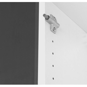 Dämpfungssystem für Schranktüren, silberfarben, zur einfachen Montage in Möbel.