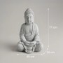 Relaxdays Buddha Figur Polyresin Hellgrau Wetterfest 71 cm x 49 cm x 34 cm_4