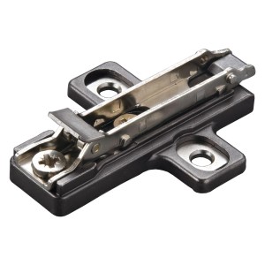 SALICE Blitz Kreuzmontageplatte H6 Exzenterverstellung für Holzschrauben Titanium