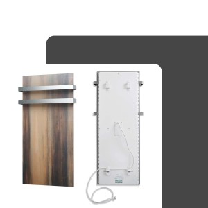 Fenix Handtuchhalter für Infrarotheizung (300/600/700W) in Silber, zur Montage an Heizplatten.