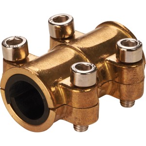 Messing Dichtschelle (22 mm) von LUX-TOOLS für Kupferrohre, zur Verbindung und Reparatur von Rohren.