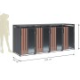 Westmann Mülltonnenbox Status 4 in Anthrazit-Holzoptik, für vier 240L Tonnen.