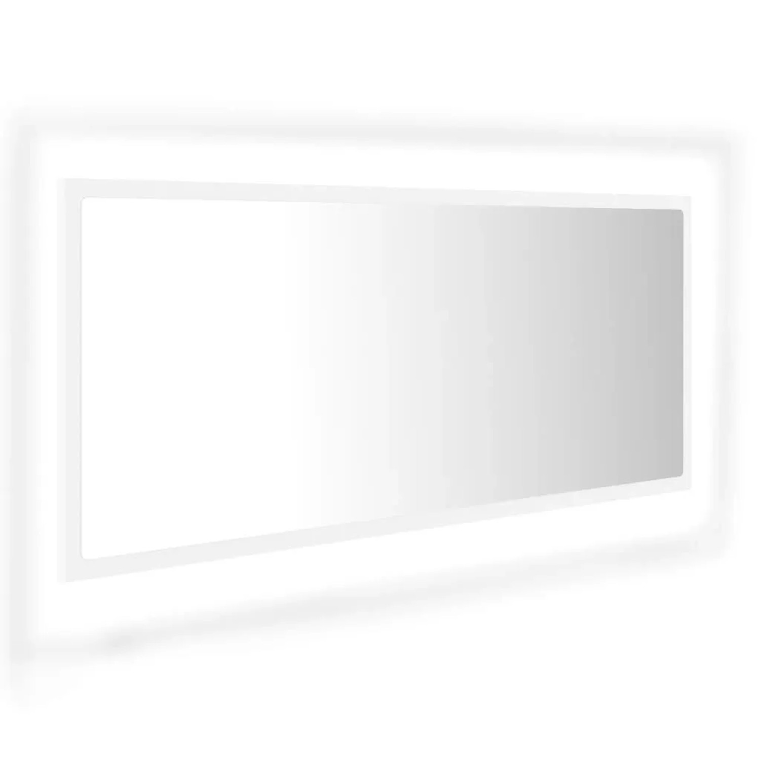 vidaXL LED-Badspiegel Weiß 100x8,5x37 cm Acryl 804940