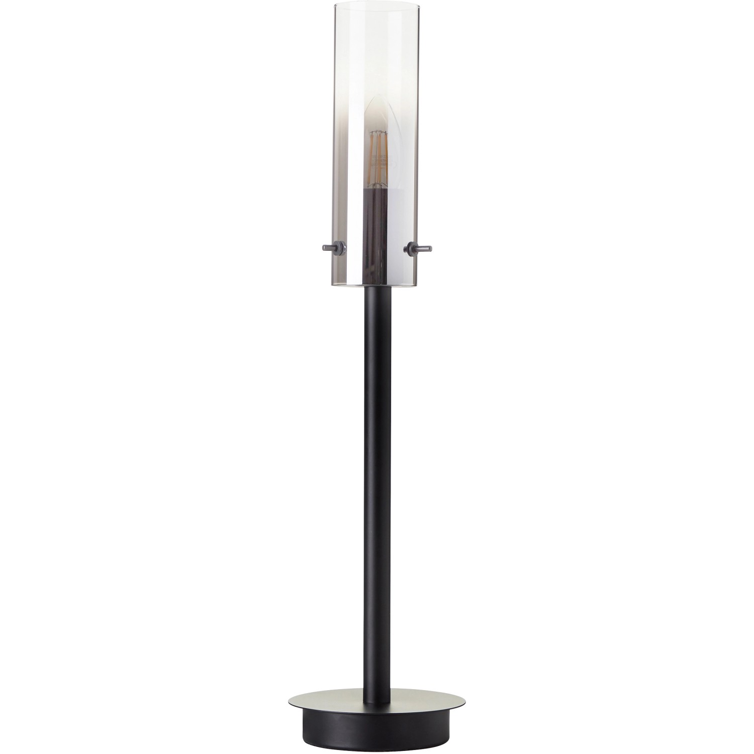 Brilliant Tischleuchte Glasini Schwarz Matt Ø 12 cm x 49,5 cm