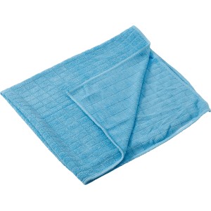 Hellblaues Mikrofaser Bodentuch Premium für streifenfreie Reinigung glatter Oberflächen.