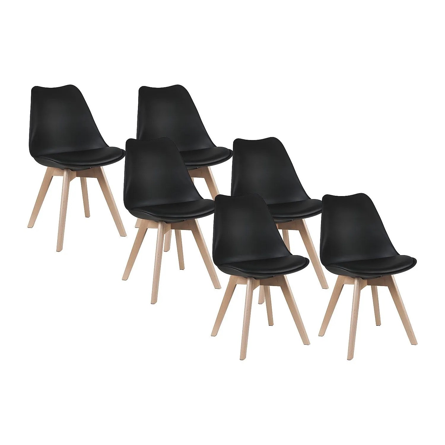 Vente-unique Stuhl Jody Schwarz 49 cm
