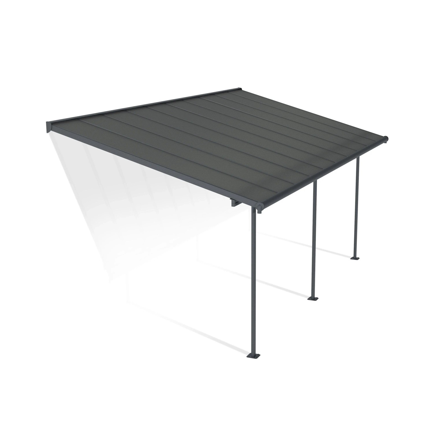 Canopia Terrassenüberdachung Capri 610 cm x 300 cm Anthrazit Grau