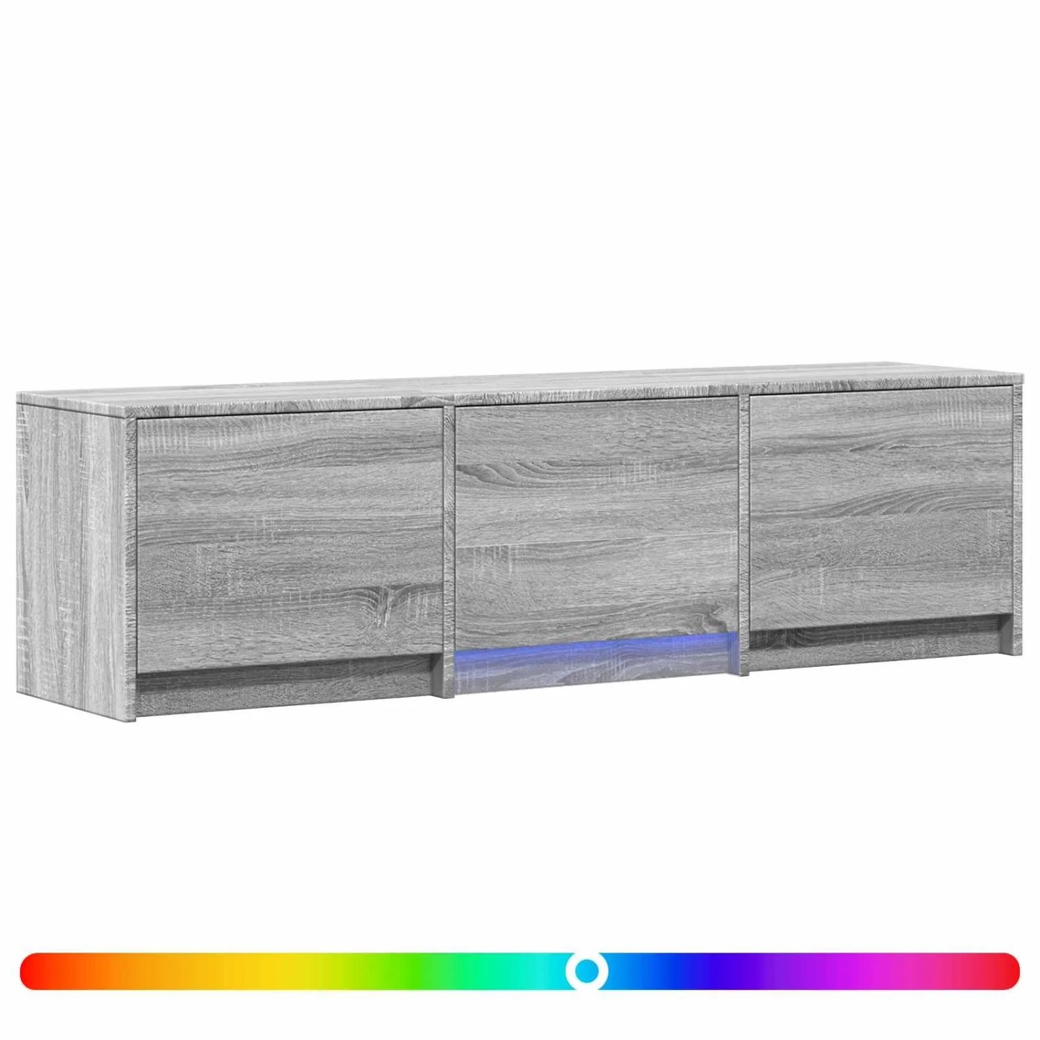 vidaXL Fernsehschrank mit LED Graues Sonoma 140 x 34 x 40 cm 3418711