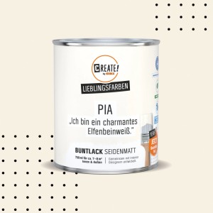 CREATE! by OBI Buntlack Lieblingsfarbe Pia Elfenbeinweiß Seidenmatt 0,75 l
