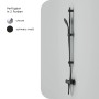 Schwarzes AM.PM Duscharmatur-Set mit Thermostat, Handbrause und Duschstange.