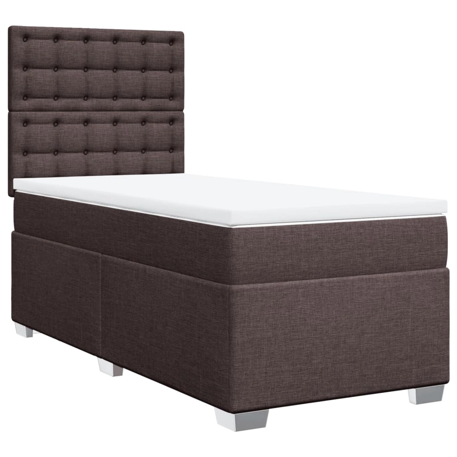 vidaXL Boxspringbett mit Matratze Dunkelbraun 90x200 cm Stoff 3290388 günstig online kaufen
