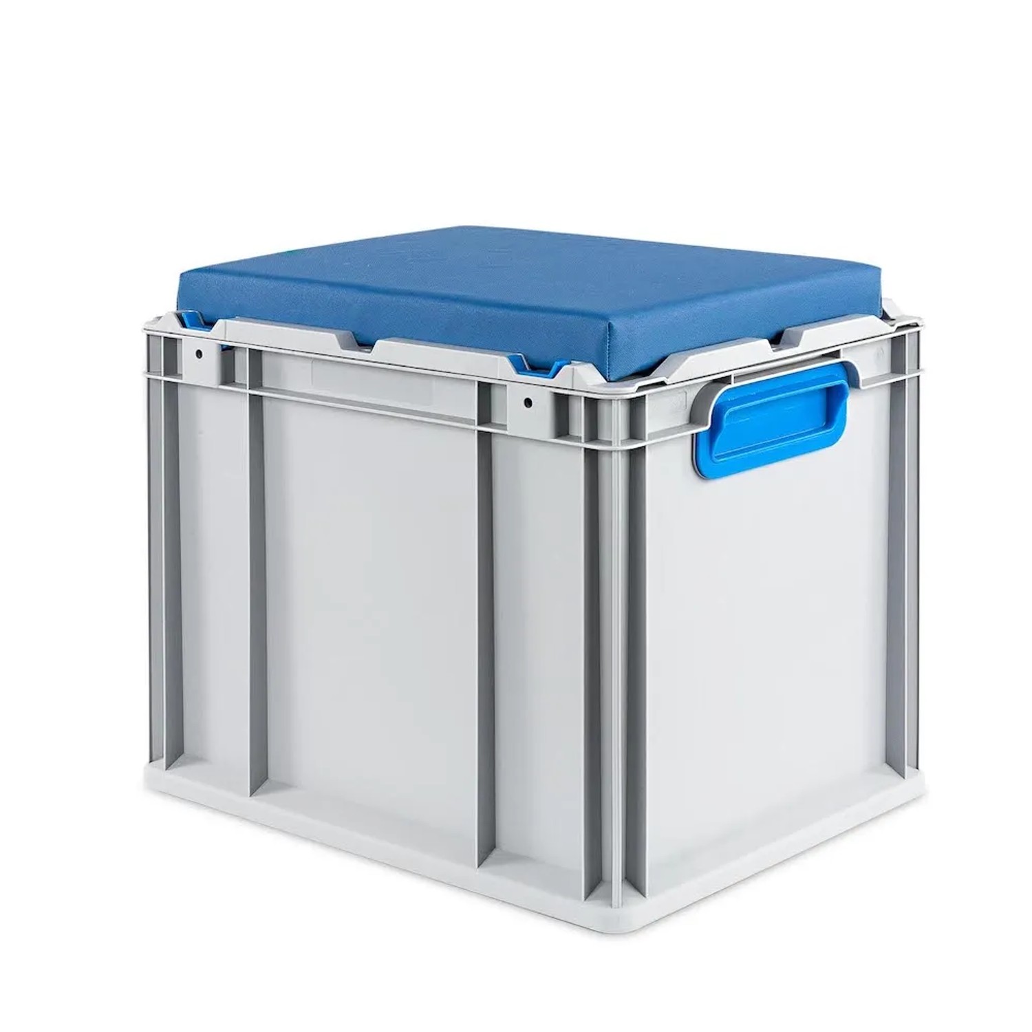 Eurobox NextGen Seat Box Blau HxBxT 36,5 x 30 x 40 cm 30 Liter Griffe Geschlossen Eurobehälter Sitzbox Transportbox