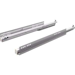 Hettich Quadro V6/400 Vollauszugsystem mit Push-to-open Funktion, 400 mm, Stahl verzinkt, 1 Stück.