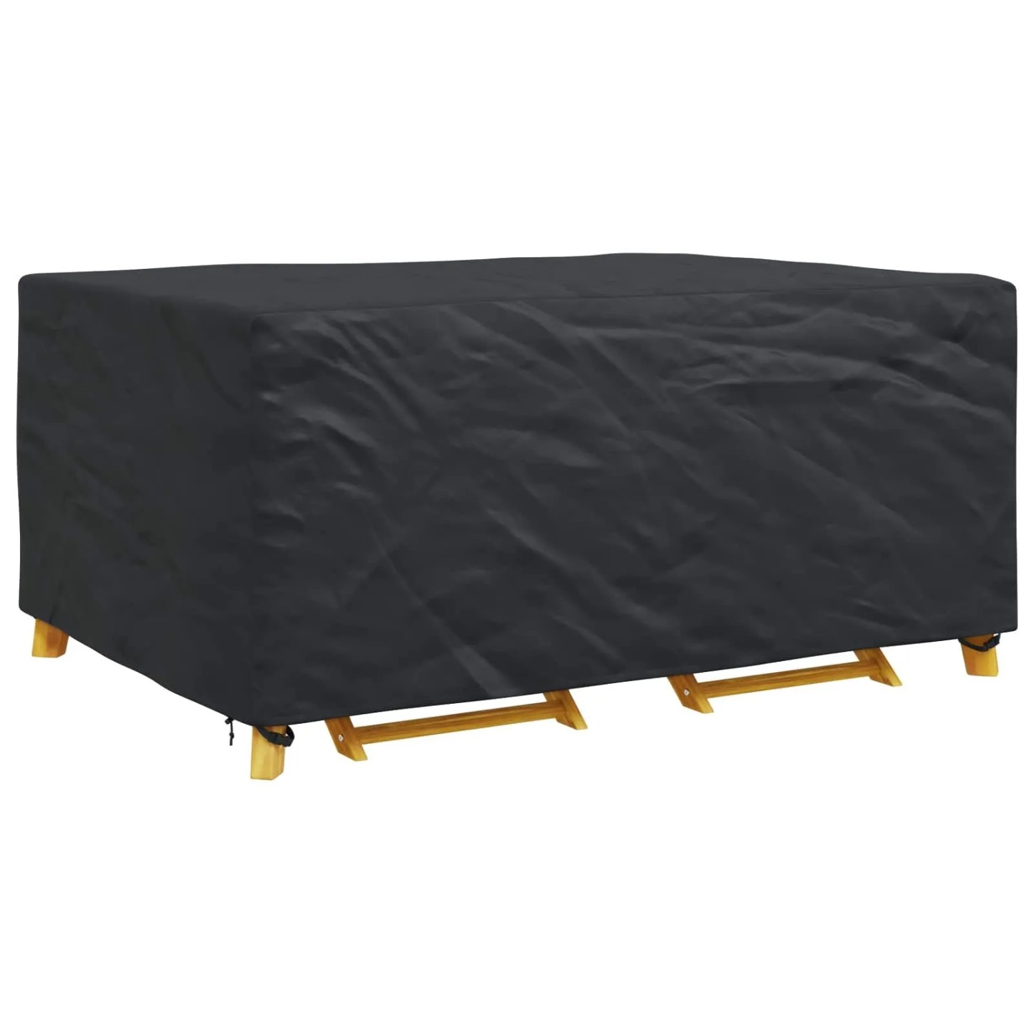 Schwarze vidaXL Möbelabdeckung 240x160x100 cm aus wasserfestem 210D-Stoff, schützt Gartenmöbel.