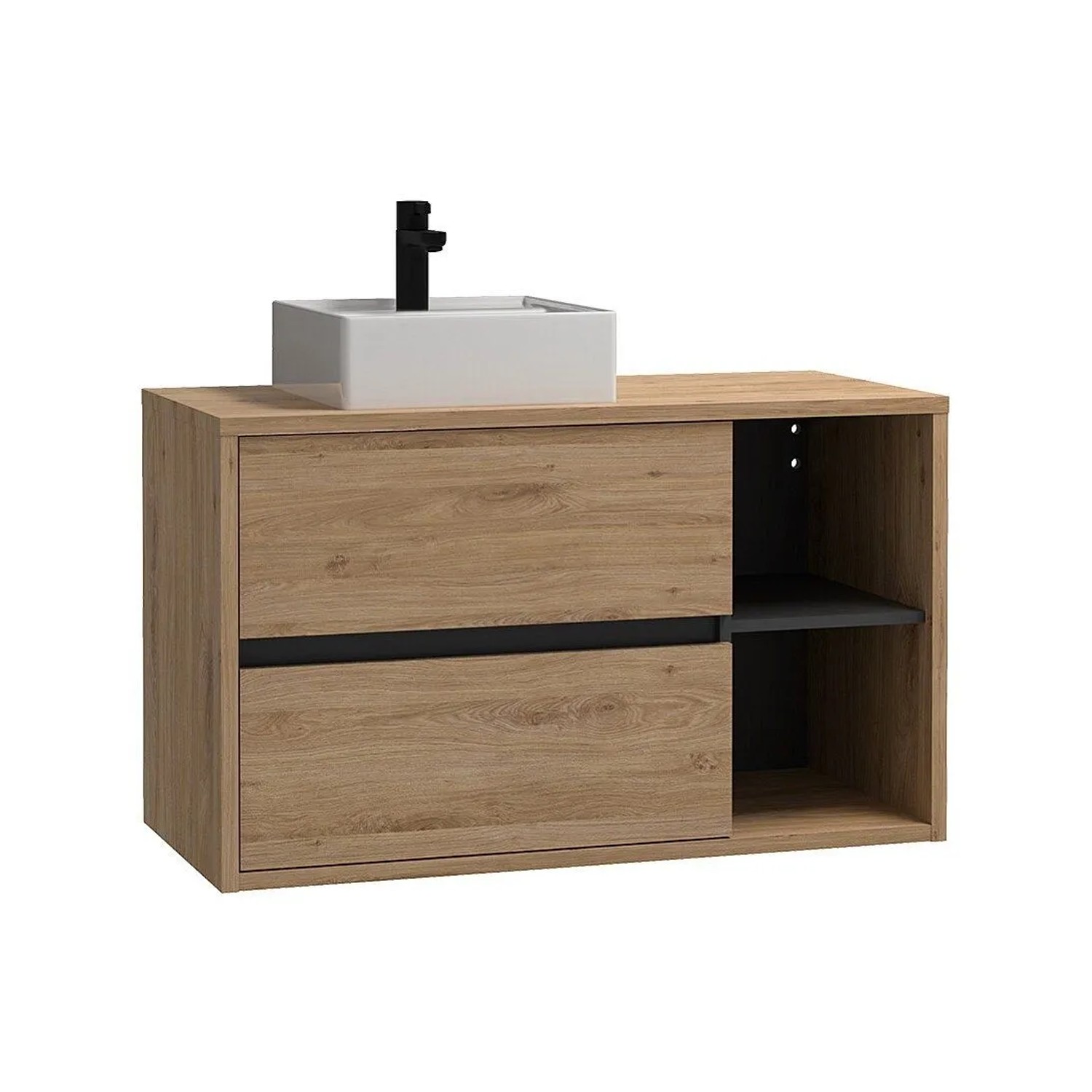 Vente-unique Einzelwaschtisch Purnal Naturfarben Hell 100 cm