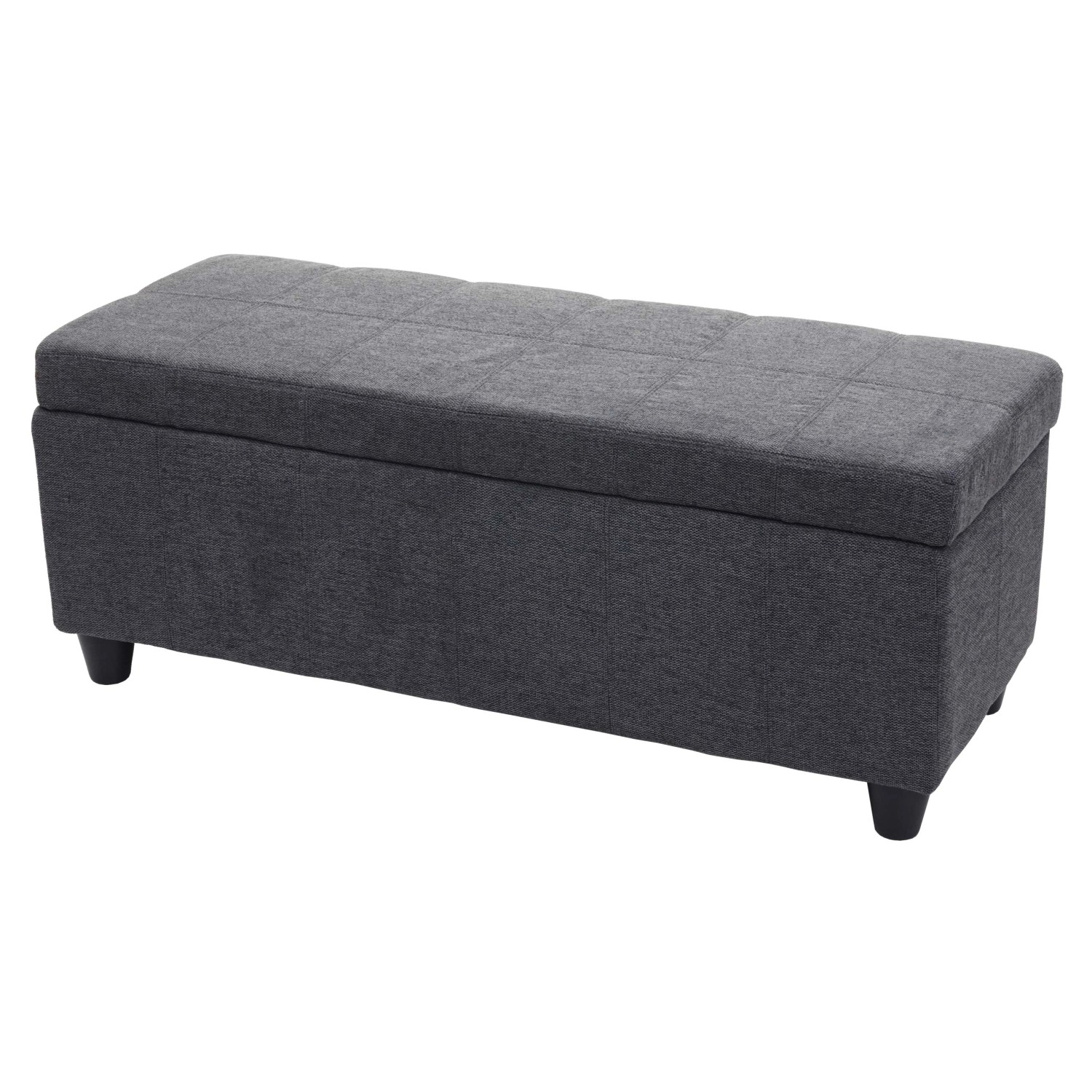 MCW Aufbewahrungs-Truhe Kriens Stoff/Textil 45x114x45cm Dunkelgrau günstig online kaufen