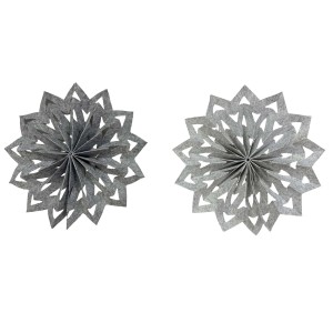 Boltze Anhänger Kassio, 20cm, grau und hellgrau, Weihnachtsdekoration.