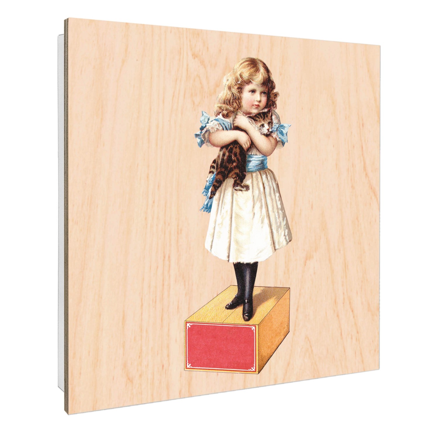 Banjado Schlüsselkasten mit Holzfront 30x30cm Weiß Scharnier Links 50 Haken günstig online kaufen
