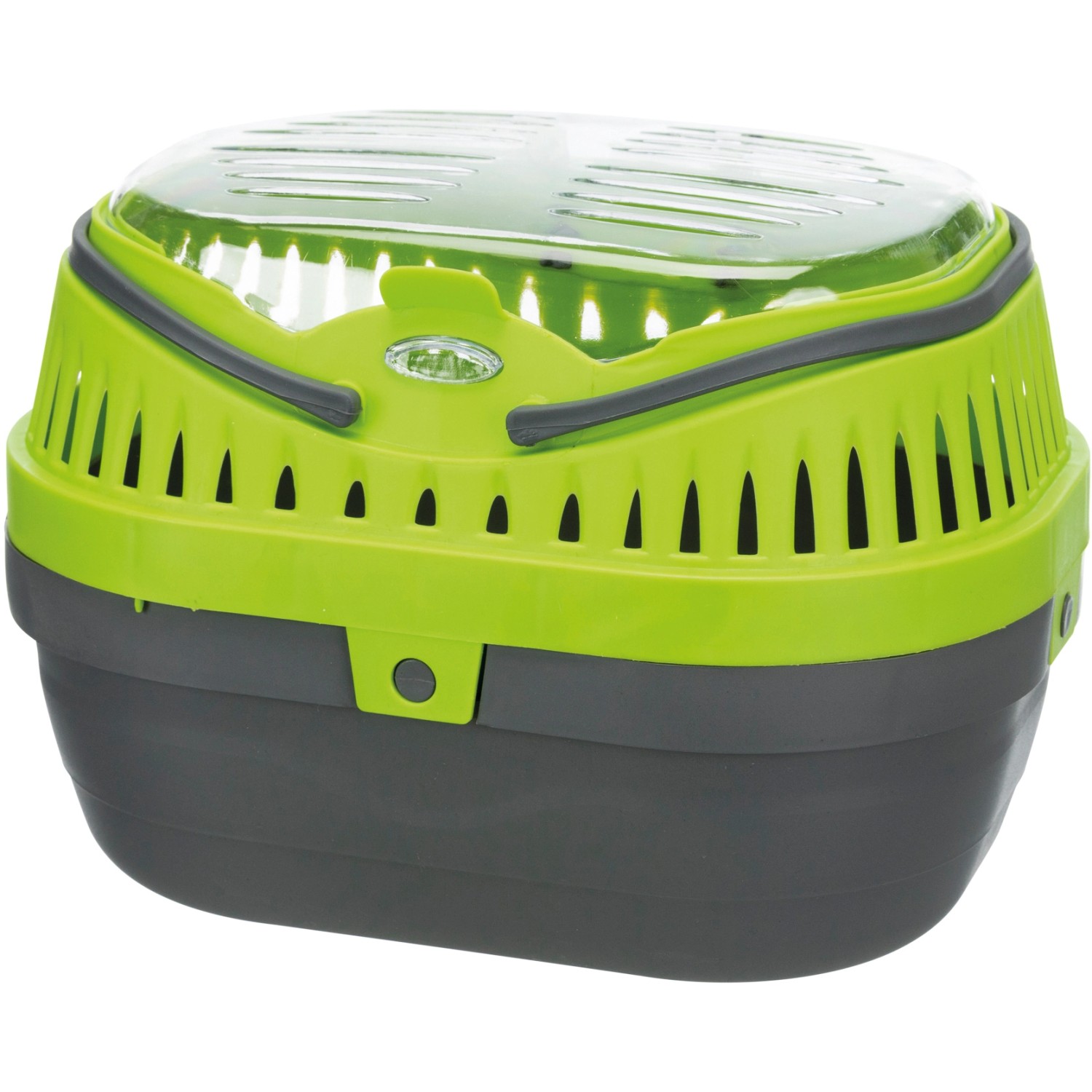 Trixie Transportbox Pico, 23x16x17cm, grün/grau, für Kleintiere. Optimale Luftzirkulation.