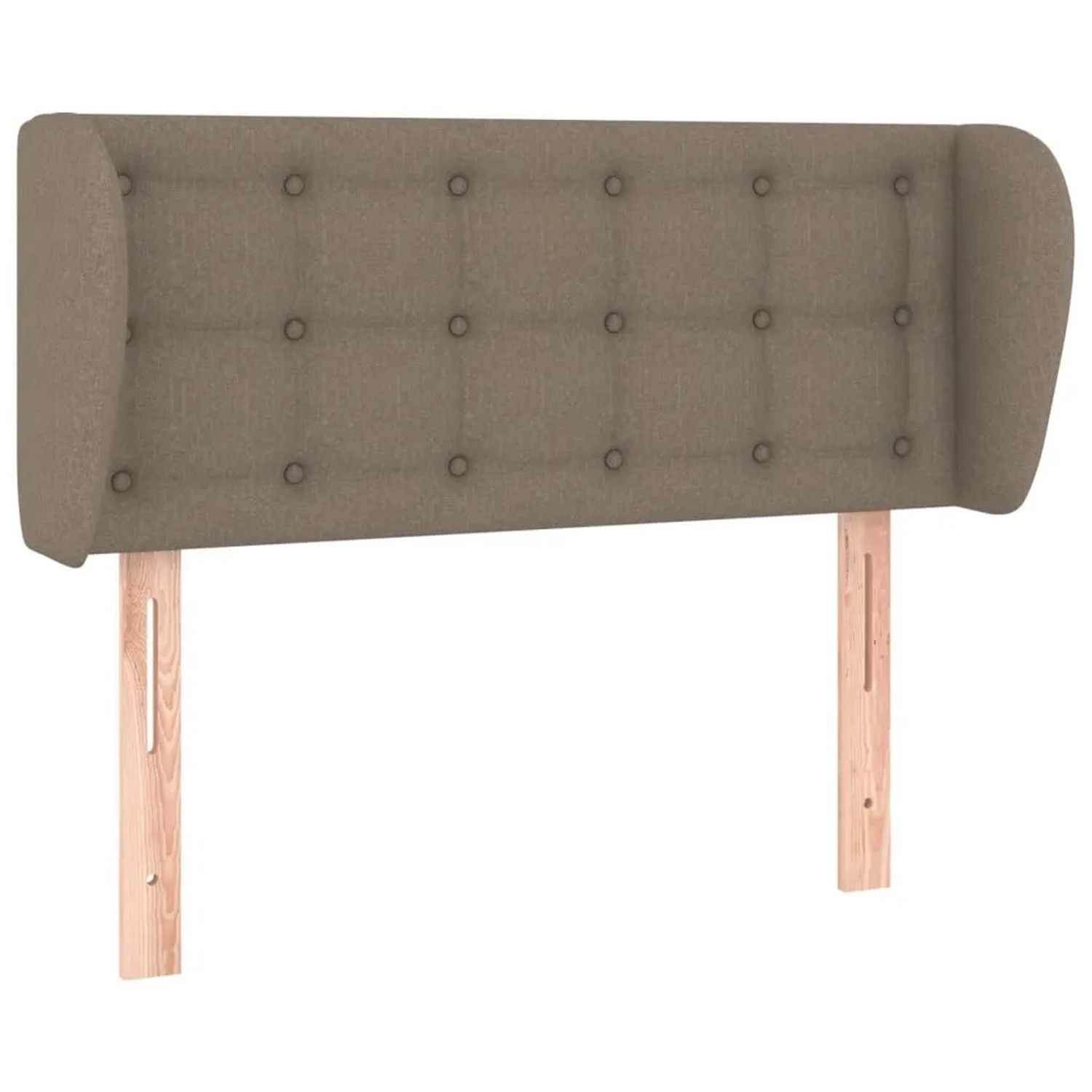 vidaXL Kopfteil mit Ohren Taupe 93x23x78/88 cm Stoff 3117564