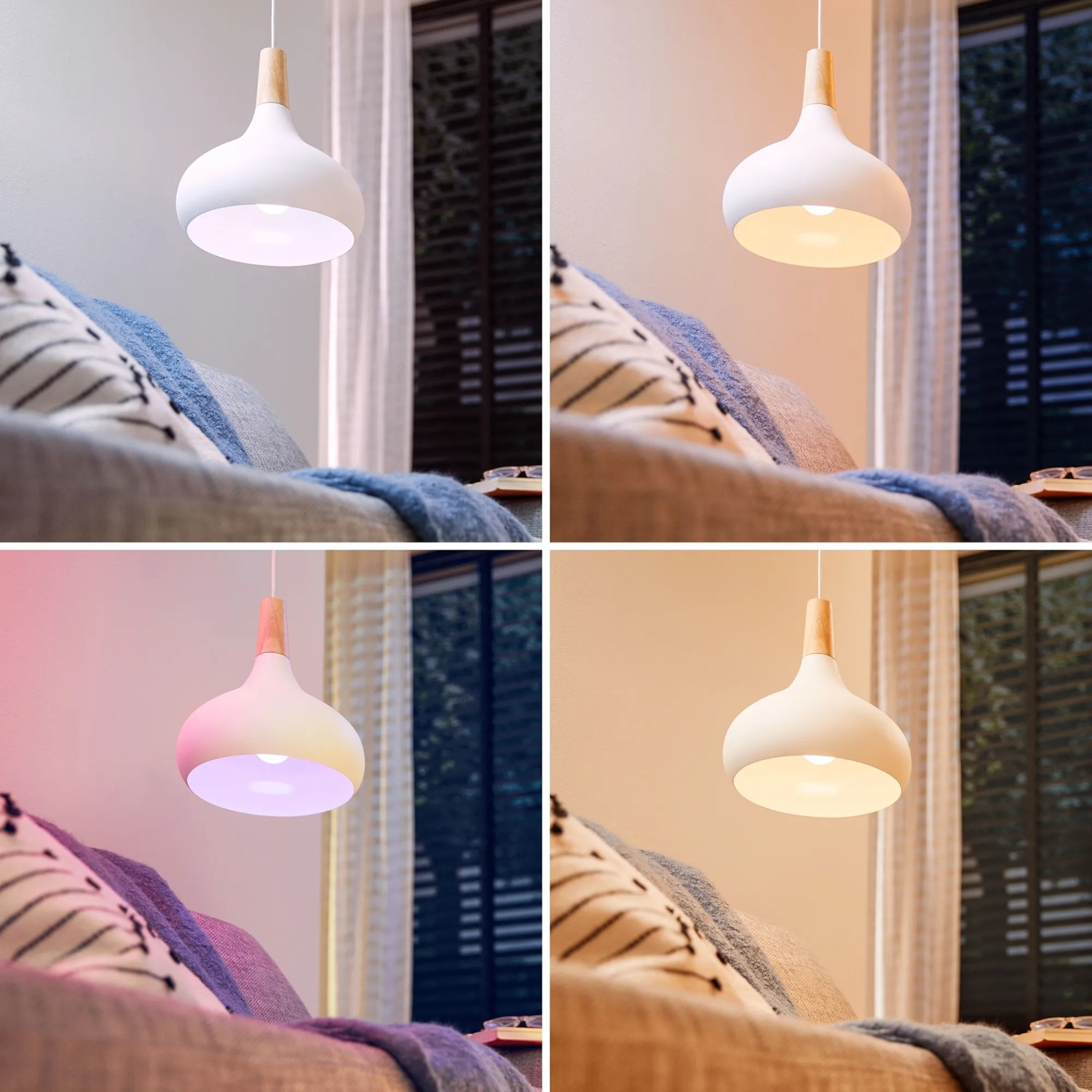 Philips WIZ E14 Kerzenlampen 3er Set mit verschiedenen Lichteinstellungen.