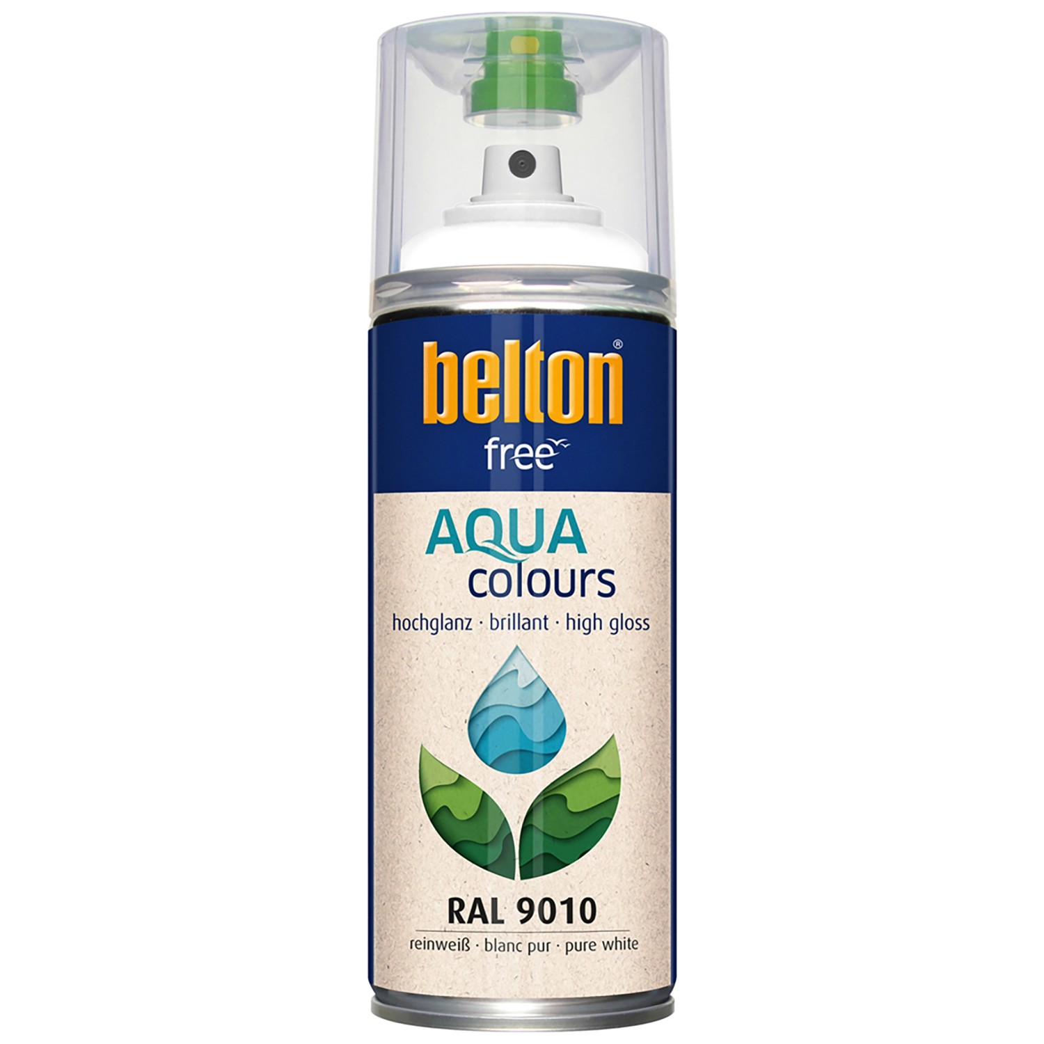 Thumbnail - Belton Free AQUAcolours Buntlack RAL 9010 Reinweiß hochglänzend 400 ml