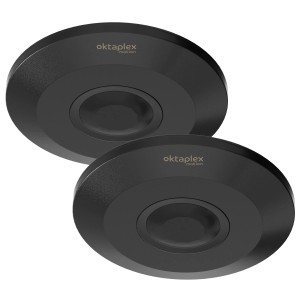 Oktaplex Ina Innen Bewegungsmelder 360° 2er Set PIR-Sensor 8m Flaches Design 230V Schwarz
