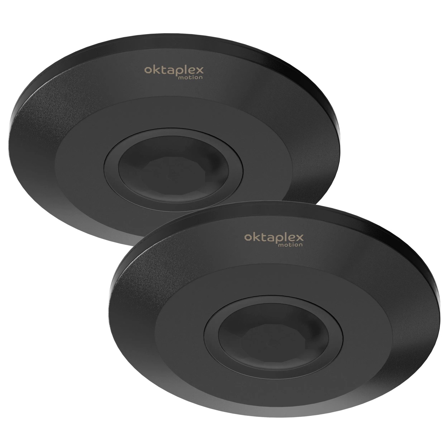 Oktaplex Ina Innen Bewegungsmelder 360° 2er Set PIR-Sensor 8m Flaches Design 230V Schwarz
