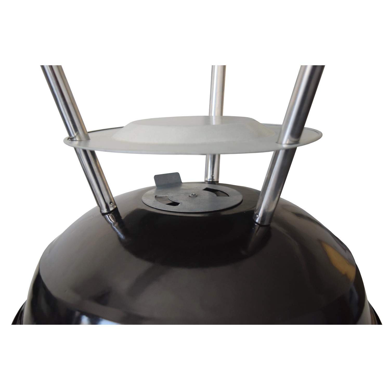 Detailaufnahme Activa Kugelgrill Teneriffa mit Lüftungsregler und Ascheauffangteller.