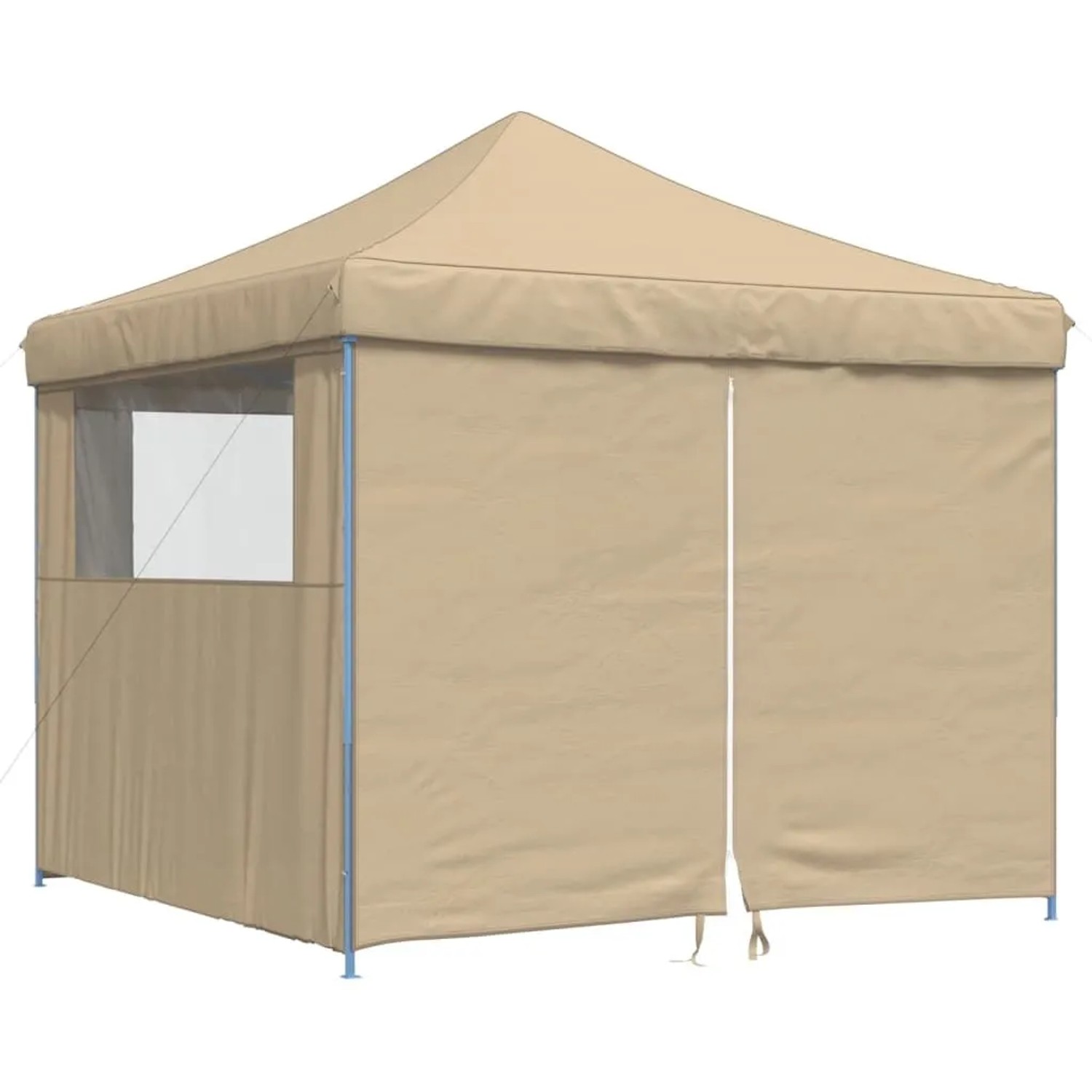 vidaXL Partyzelt Faltbar Pop-Up mit 4 Seitenteilen Beige 4004928