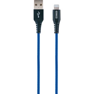 Apple® Lightning Sync & Ladekabel Königsblau, 1,2 m, Nylonummantelung.