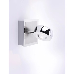 App-steuerbare LED-Wandleuchte Lolasmart-Opti aus Stahl, 12x12 cm. Smarte Leuchte für stimmungsvolles Licht.