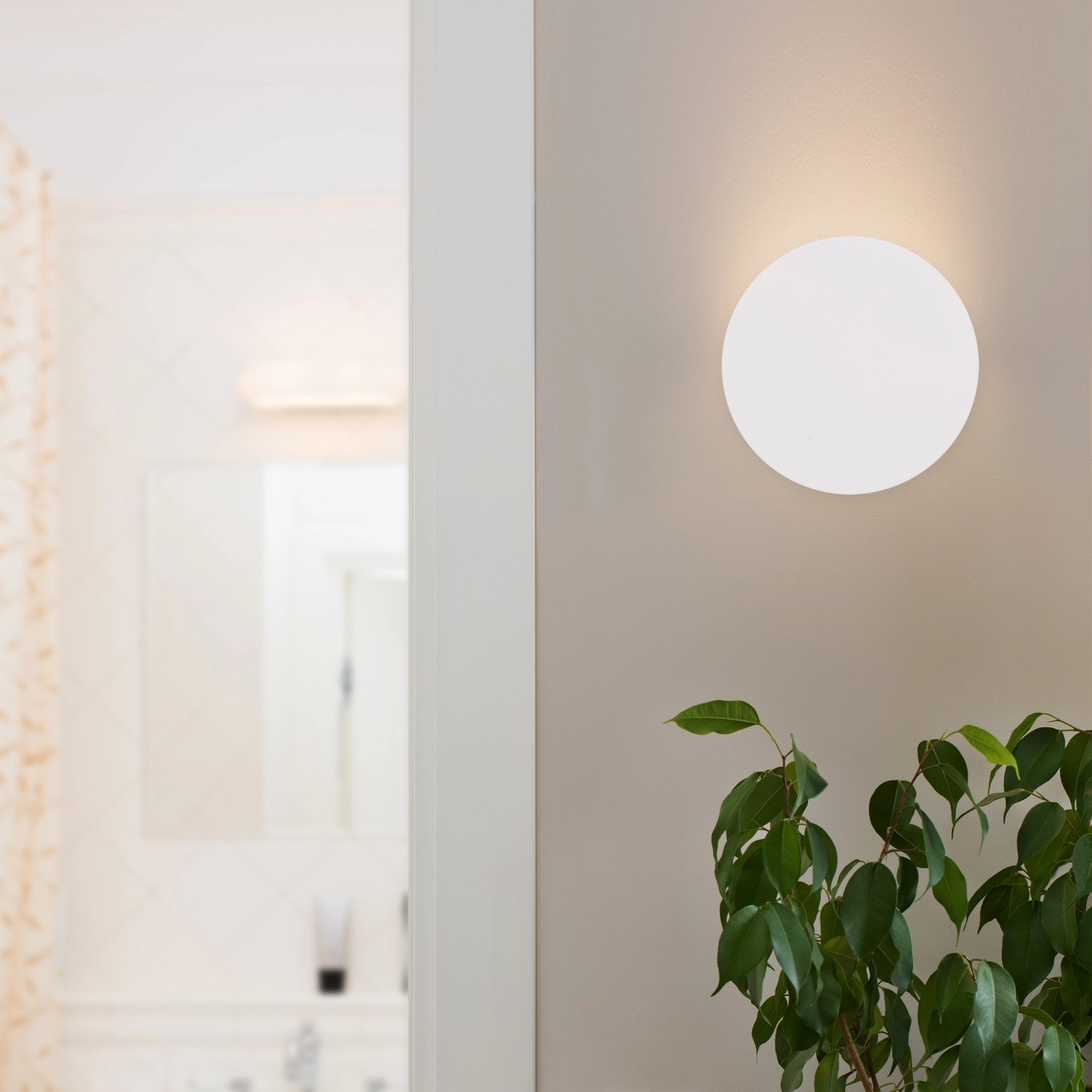 Näve LED-Wandleuchte Stan Weiß Rund 14 cm kaufen bei OBI | Wandleuchten