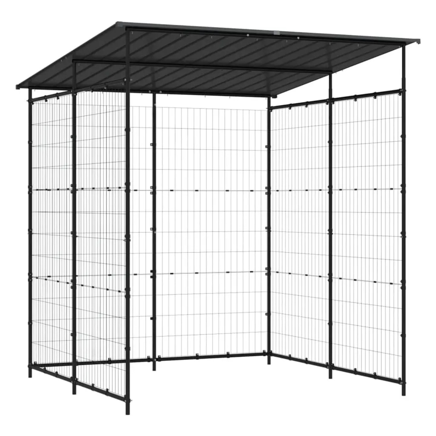 vidaXL Fahrradschuppen 190x190x222 cm Stahl Schwarz 150780