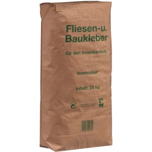 25 kg Sack Fliesen- und Baukleber, Dünnbettmörtel für Innen, frostsicher.