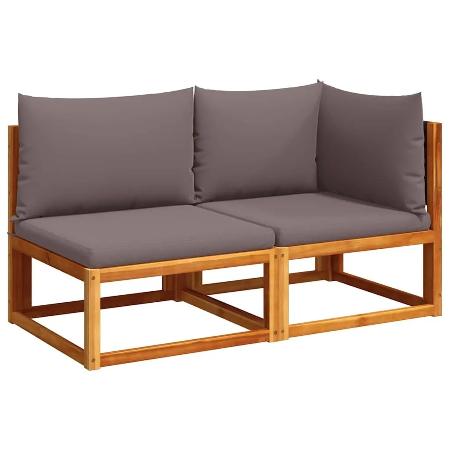 vidaXL Gartensofa mit Kissen 2-Sitzer Holz Akazie & Rattan 4008175 günstig online kaufen