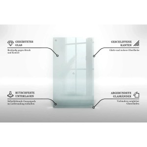 Tulup Schneidebrett Küchenbrett Durchsichtig 2 Stück 30x52 Rechteckige Schneidebretter Küchen Schneidebrett Glas