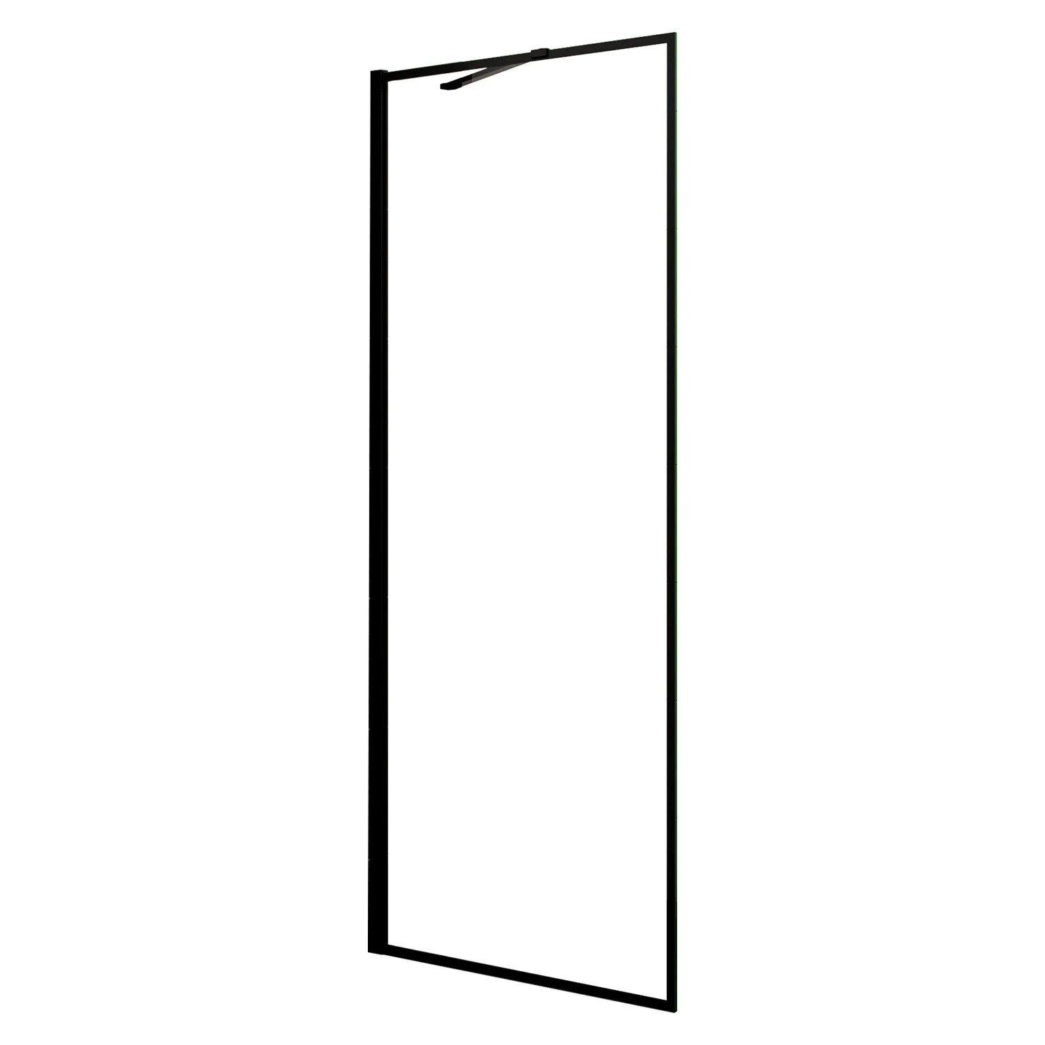 AICA 120x200cm Walk In Schwarz Aluminiumrahmen Duschwand mit Stabilisator D günstig online kaufen