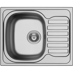 Pyramis Derby Einbauspüle, 62x50 cm, Edelstahl, mit Abtropffläche.