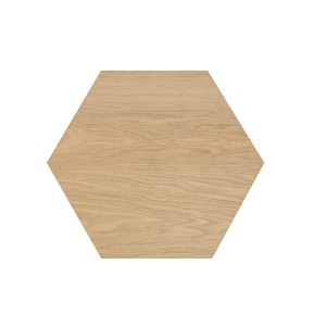 Designpaneel Hexagon Eiche Clear, MDF, 25 cm, zur Wandgestaltung & Schallabsorption.