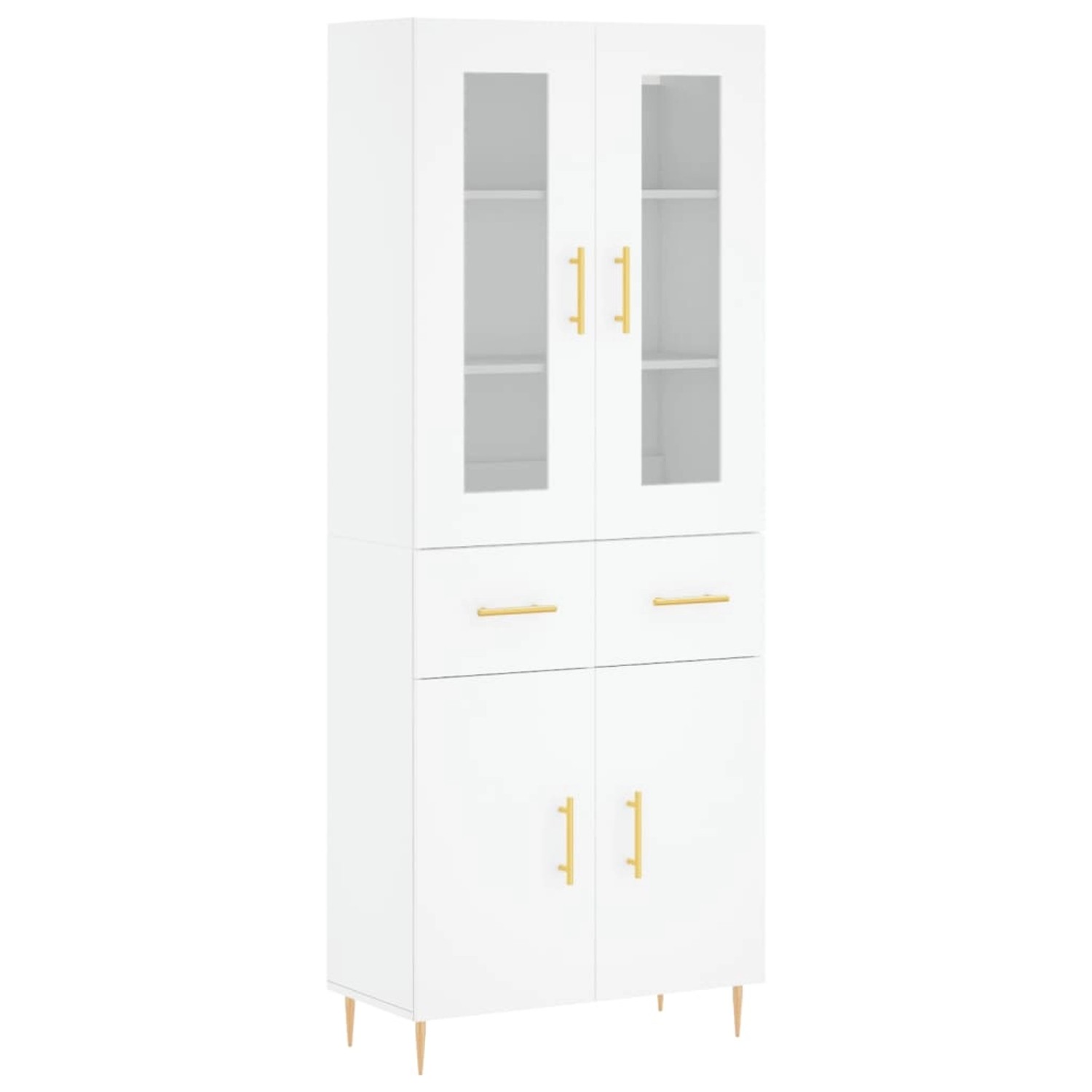vidaXL Highboard Weiß 69,5x34x180 cm Holzwerkstoff 3198521 günstig online kaufen