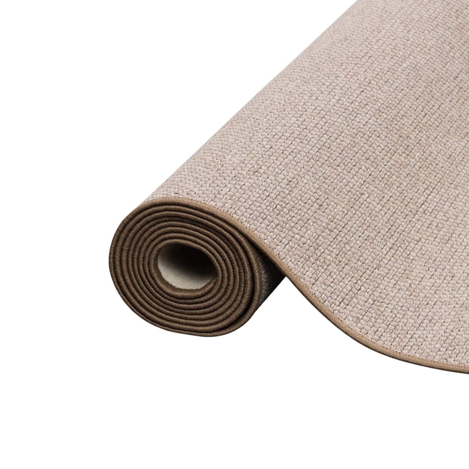 Gerollter Snapstyle Läufer Teppich Bentzon in Karamell, 100x400cm, Flachgewebe.