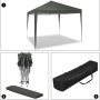 WOLTU Pavillon Pop-Up Wasserdichter Sonnenschutz 3 x 3 m Grau_8