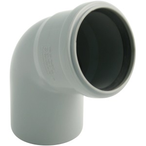 Marley HT-Bogen 67° DN 40, Abwasserrohr für den Innenbereich, grau.