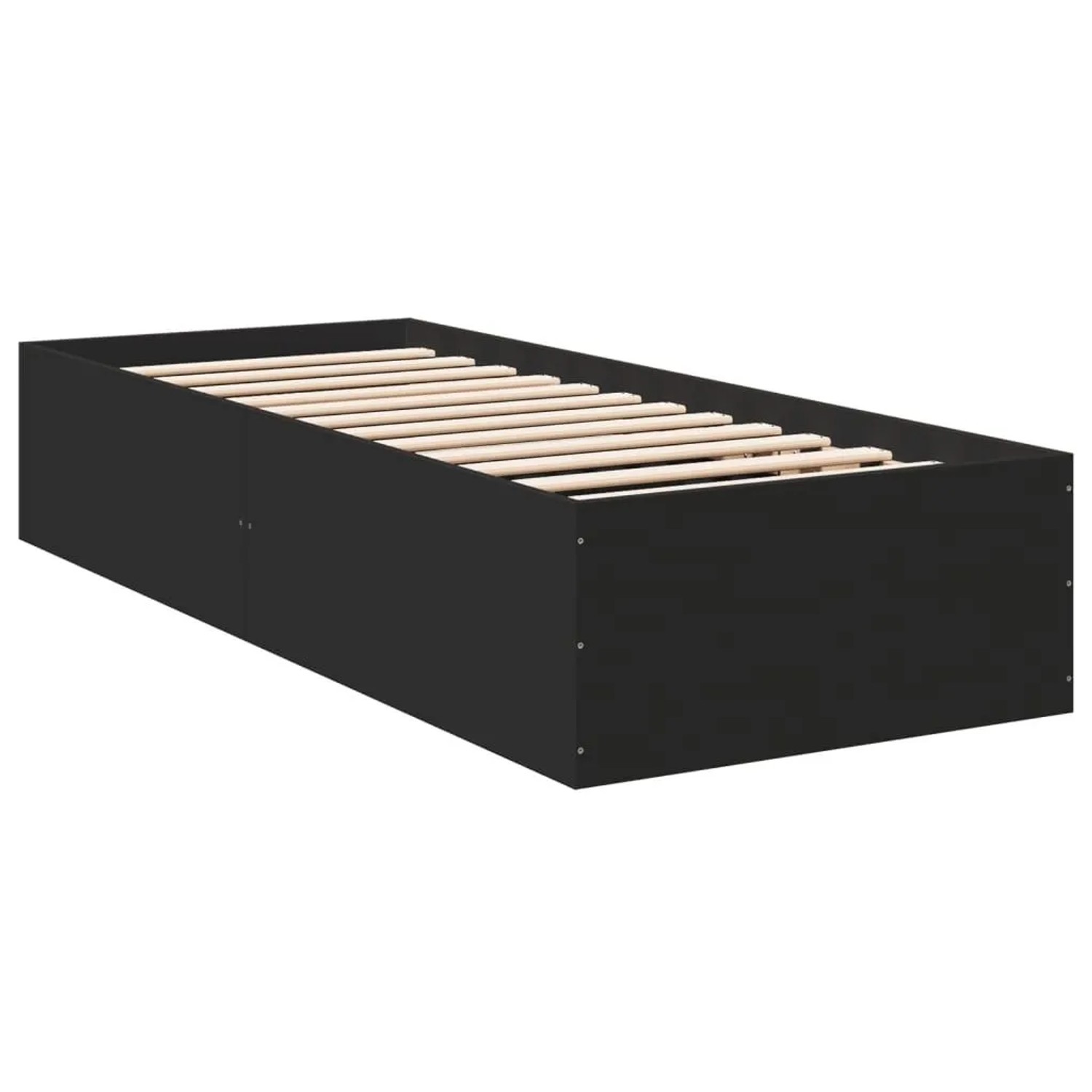 vidaXL Bettgestell Schwarz 100x200 cm Holzwerkstoff 3281050 günstig online kaufen