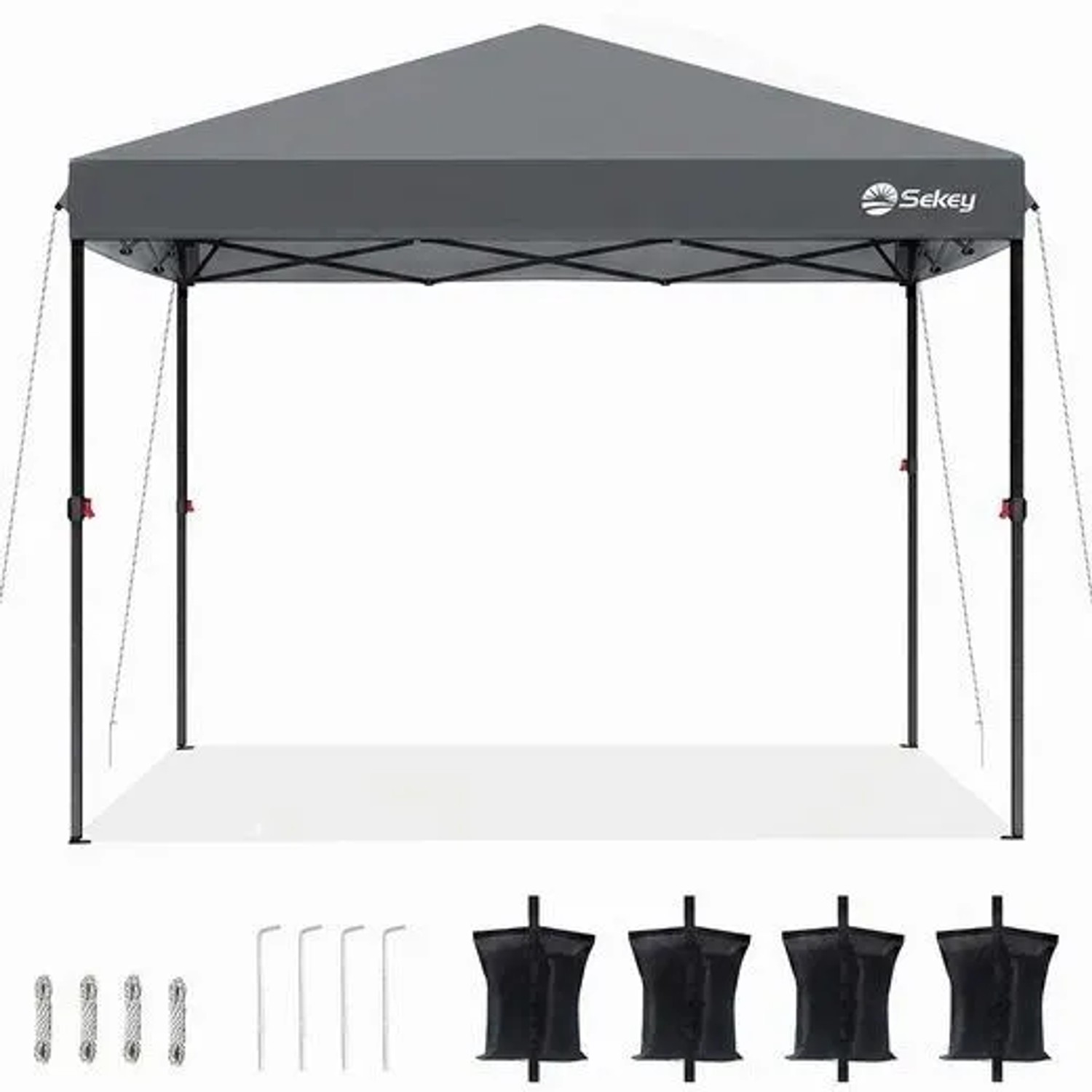 Sekey Faltpavillon 300x300 cm Pop Up Wasserdicht Höhenverstellbar UV Schutz 50
