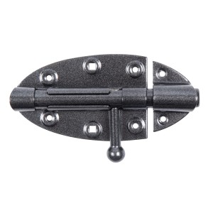 Duravis Bolzenriegel, Schwarz-Diamant Duplexbeschichtung, 112x72 mm, für Winkel & Holzverbinder.