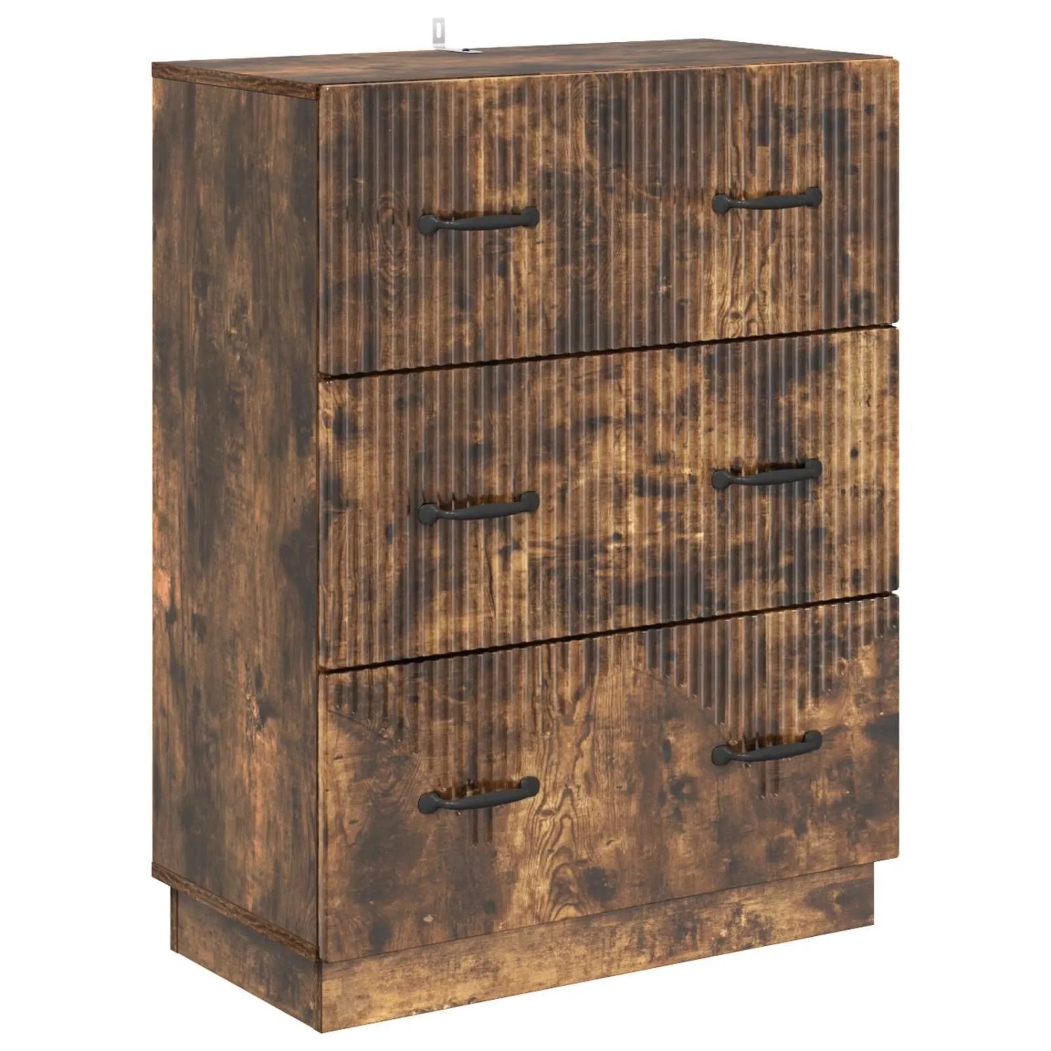 vidaXL Schubladenschrank Geräucherte Eiche 66 x 34,5 x 87 cm 895300