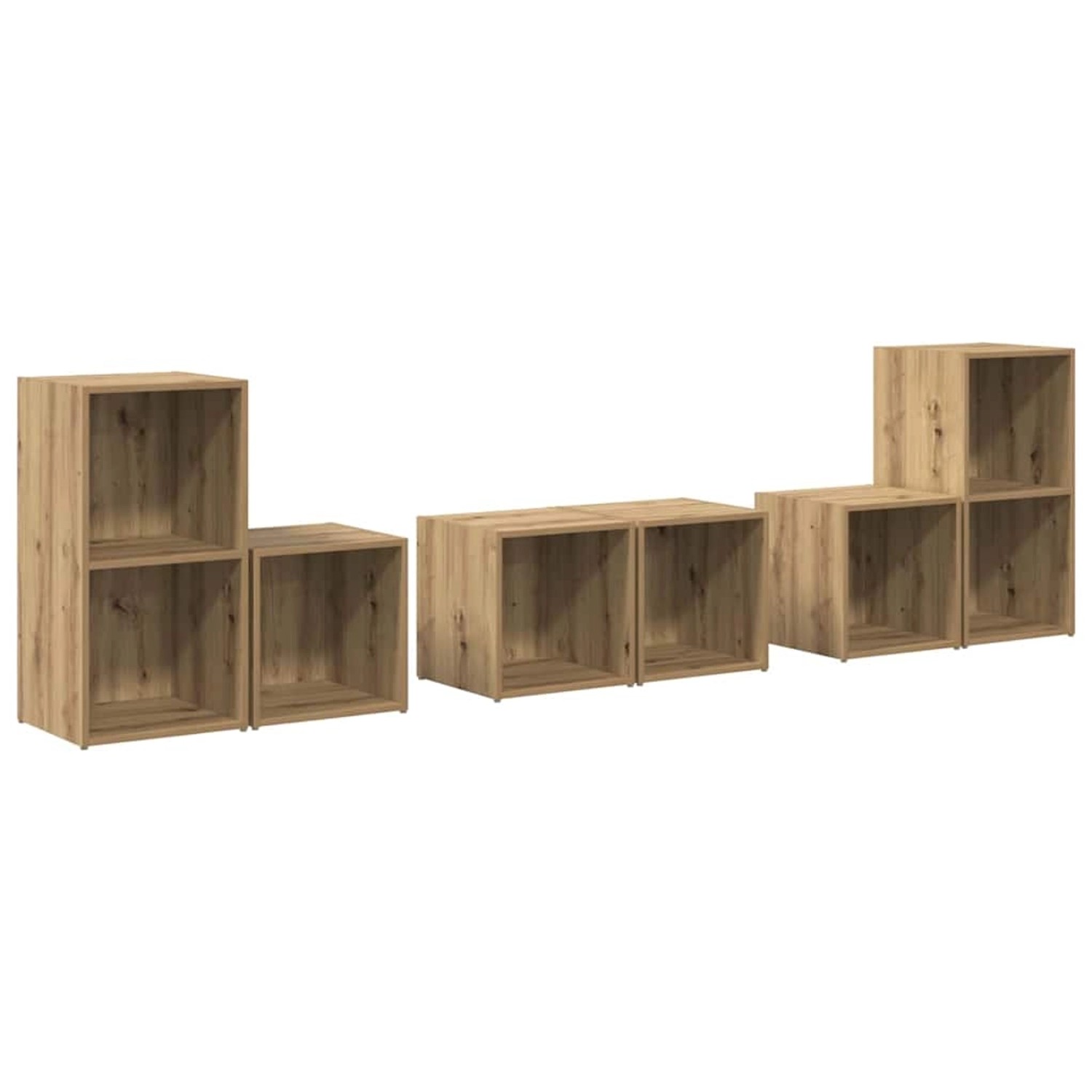 vidaXL TV-Schrank Set 6-Tlg Artisan-Eiche Holzwerkstoff 3393164 günstig online kaufen